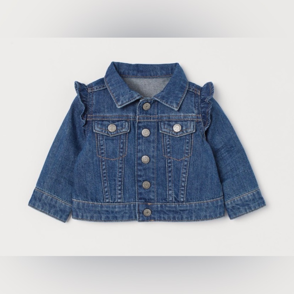 GIrls Ruffled Trim Twill Jacket